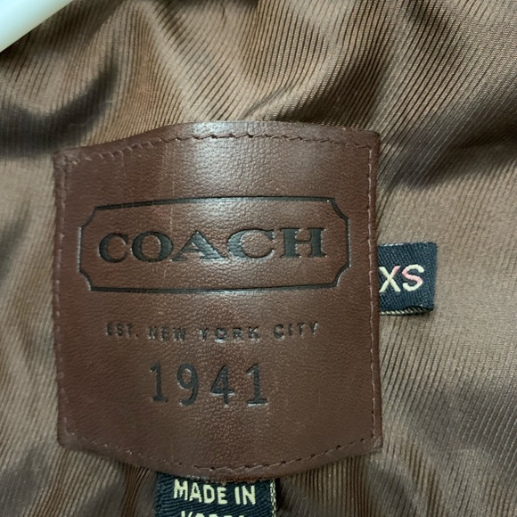 Leather jacket Coach - Picture 1 of 5